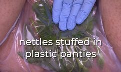 nettles stuffed in plastic panties - uncaptioned