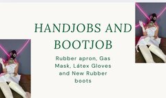 handjobs and bootjobs in new rubber boots