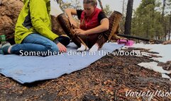 Mistress Miguire and her Puppy go for a walk in the woods