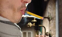Smoking Sobranie Yellow 100's outside 140325 4K