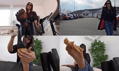 Croissants refined under my feet a whole day