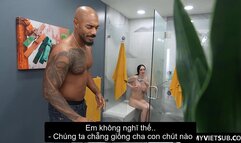 Fuck my big titted girl taking a shower