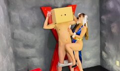 【S woman’s Halloween】 Chun-Li cosplay,teasing them with her thighs and hoot job.