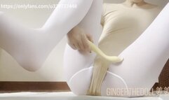 【ginger姜姜】芭蕾体服舞蹈生自慰高潮把厚白丝全部打湿～尿一裤子