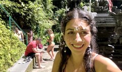 Crazy CUMWALK on Public Waterfall Full of People Blowjob in Public Toilet