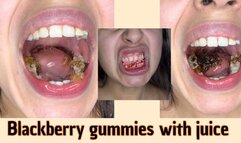 Blackberry gummies with juice