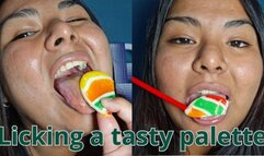 Licking a delicious palette