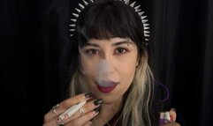 Devouring two delicious cigarettes