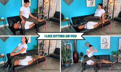 I Like Sitting On You - Goddess Rapture Loves Using Her 190 lbs To Crush Boys - Chest Sitting, Stomach Sitting, and Face Sitting Have Her Slave Struggling To Breathe - UltraHD (MP4)