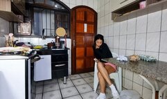 brunette girl sniffing her ebony boss's farts in secret by IZA CANDY and PIETRA camera by DANI FULL HD