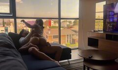 I surprised my sister-in-law in the living room