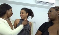 Ebony and Ebony SBBW Goddess kiss dispute PART 1 by THAMMY BBW , IZA CANDY and NATY CAM by ALINE FULL HD