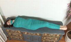 With Very Little Wiggle Room, Isobel Wren Squirms In Neck To Ankle Med Wrap!