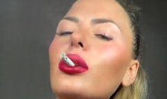 Anna's Red Lipstick Smoking Seduction