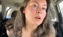 after bouncing a car she is so sweaty