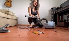 vacuum up the rest of crushed cars