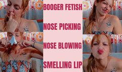 Booger Fetish, Nose picking, Nose blowing, lip Smelling, Nose Pinching