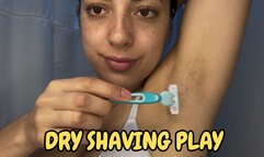 Dry Shaving & Spit Fetish – Hairy Armpits & Mustache Play