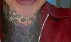 Red Leather Jacket Smoking