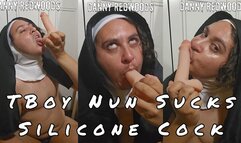 4K TBoy Nun Sucks Silicone Cock