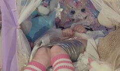 Bound and turned into dumb diapered doll