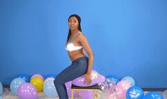 Amaryah Sit Pops in Blue Jeans 4K (3840x2160) S2P Sit to Pop