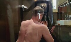 Slut shines my latex before pegging