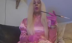 pink maid smoking