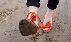 nando muzi sinking and got stuck in mud, high heels popping, nando muzi walk without straps