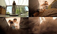 Vacuumed up, dumped in the trash and no possible escape!