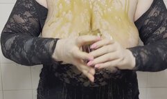 Sploshing with syrup and honey