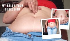 My belly your obsession (Massage with lotion on my belly and navel