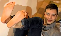 Shy Teenage Boy Does Erotic Foot-Show (Part One) - MP4 format, HD Video (added on May 14th 2025, new clip!)