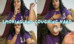 Heavy Smoking Tease & Real Coughing!