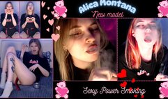 New Model Alica: Sexy Power Smoking