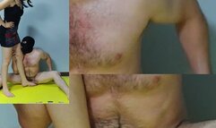 441+443+470 is a cumpilation of videos where Sylvana makes Slade cum just by crushing his testicles with her feet