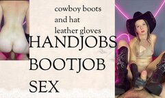 cowgirl handjobs bootjob and sex