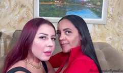 EXTREME DEEP KISS WITH BIG MOUTHS - TOP GIRLS ARIEL AND ADRIAN FULLER - NEW MR APRIL 2025 - CLIP 2