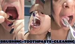 Brushing+toothpaste+cleaning!