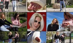 Amydouxxx SLWC with Heel Bar a Gimp Through the Park with Foot Play (in HD 1920X1080)