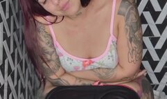 After making a lot of mess my girl comes and makes me clean her dirty ass with my mouth and squishes it all over my face