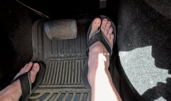 Pedal Pumping in Black Thong Sandals – SUV Foot POV Driving Tease - Kylie Jacobsx - MP4 1080p HD