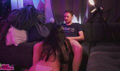 FIRST TIME! Kaia Martin 18 Big Tits, POV Blowjob Facefuck, Doggystyle