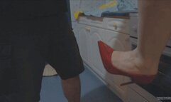 Black And Red High Heels Shoes Kicks Balls (HD)