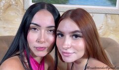 SOFT KISS WITH CUTE GIRLS - NEW TOP BRUNETTE ALEXIA AND REDHEAD - NEW MR MAY 2025 - CLIP 1