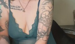 Smoking in Blue Lingerie-SFW