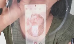 Mouth and nose on glass!