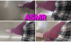 ASMR Thick Thighs Wear Leggings and Sneakers