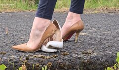 Kat Completely Destroys 2 Pairs of Designer Heels Part 1