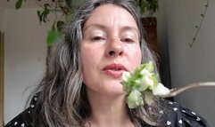 she loves to eat tasty food